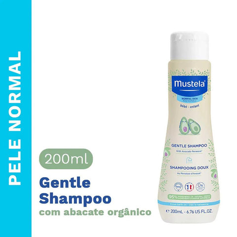 Gentle Shampoo Infantil Mustela Bebê Cabelo Fino e Delicado Com 200ml