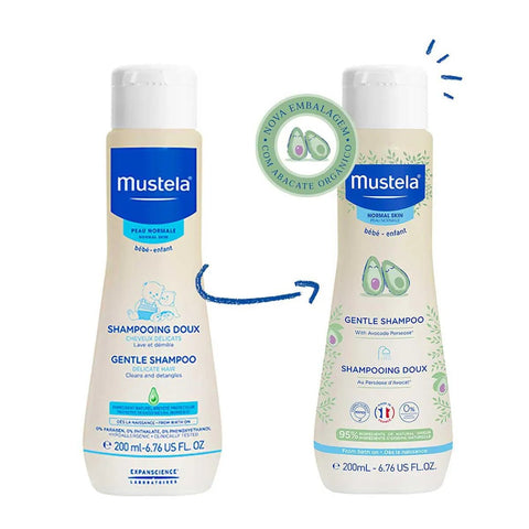 Gentle Shampoo Infantil Mustela Bebê Cabelo Fino e Delicado Com 200ml