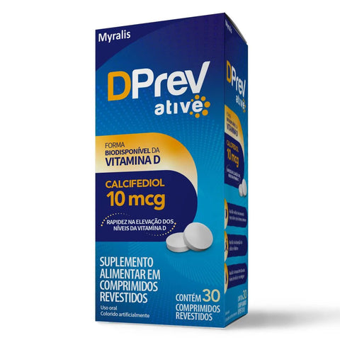 Vitamina D Dprev Ative 10mcg - 30 Unidades - Comprimido