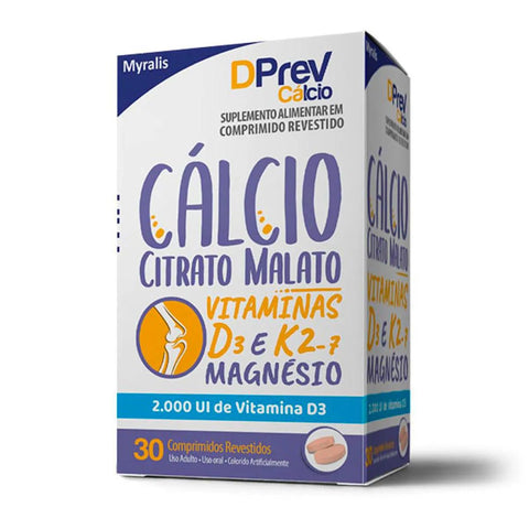 Vitamina D Dprev Cálcio 2.000UI - 30 Unidades - Comprimido