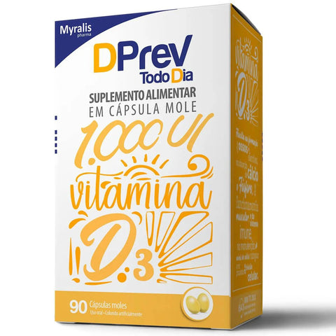 Vitamina D Dprev Todo Dia 1.000UI - 90 Unidades - Cápsula