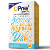 Vitamina D Dprev Todo Dia  2.000UI - 90 Unidades - Cápsula