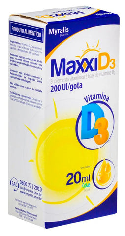 Vitamina D Maxxi D3 200UI - 20 mL - Gotas