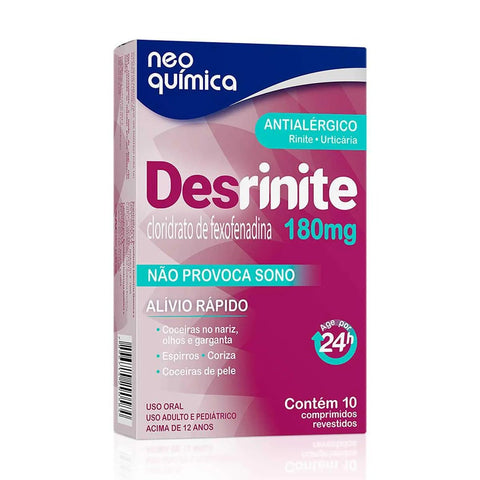 Desrinite 180mg - 10 Unidades - Comprimido