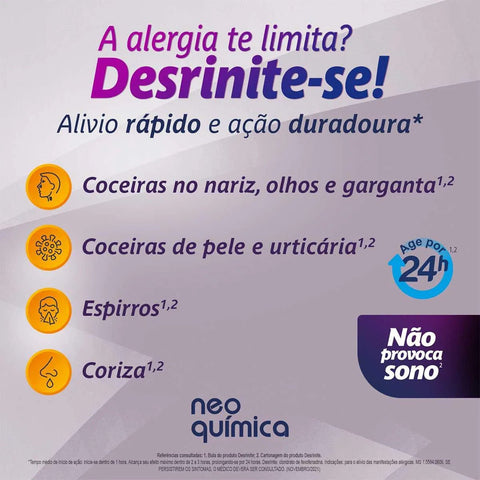 Desrinite 180mg - 10 Unidades - Comprimido