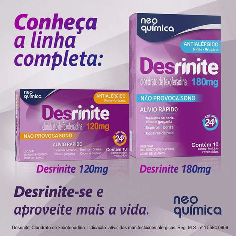 Desrinite 180mg - 10 Unidades - Comprimido