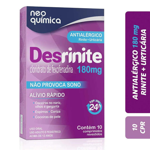 Desrinite 180mg - 10 Unidades - Comprimido