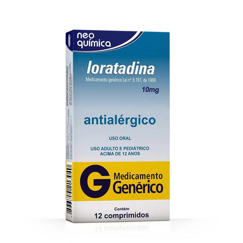 Loratadina (Neo Química) 10mg - 12 Unidades - Comprimido