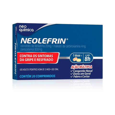 Neolefrin 400mg + 20mg - 20 Unidades - Comprimido