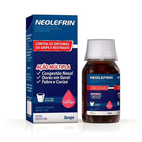 Neolefrin 40mg/mL + 1mg/mL + 0,4mg/mL - 60 mL - Xarope