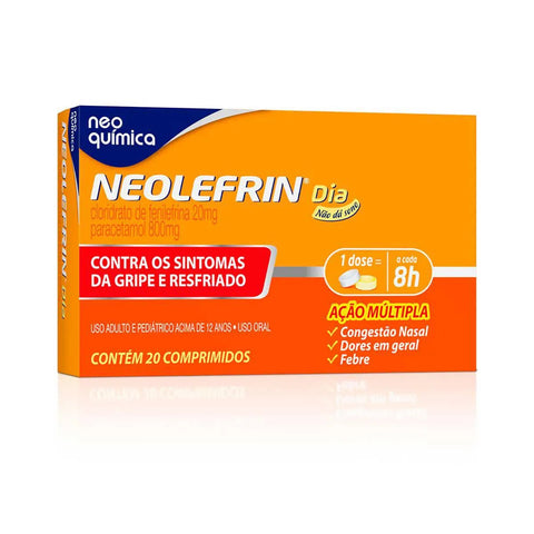 Neolefrin Dia 800mg + 20mg - 20 Unidades - Comprimido