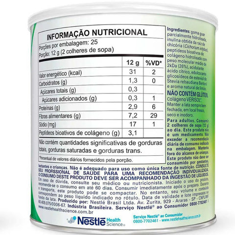 Fibermais Colageno Regulador Intestinal Limão - 300 g - Pó para Solução