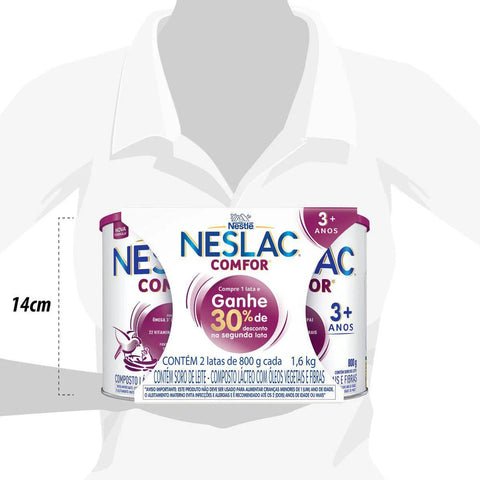 Fórmula Infantil Neslac Comfor Tradicional - 2 x 800 g