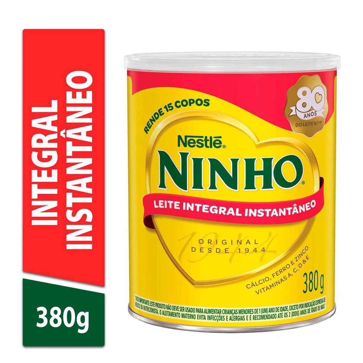 Leite Em Pó Integral Ninho Instantâneo Nestlé A Partir de 1 Ano 380g ...