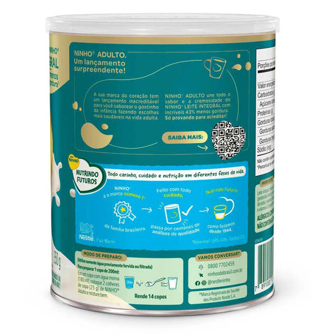 Leite Em Pó Ninho Adulto Semidesnatado 350g