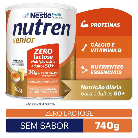 Nutren Senior Zero Lactose Sem Sabor - 740 g