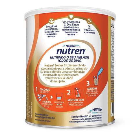 Nutren Senior Zero Lactose Sem Sabor - 740 g