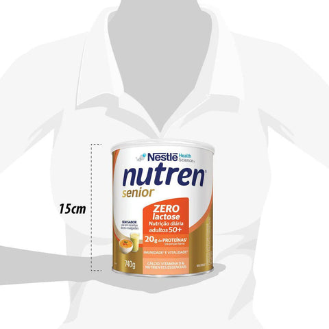 Nutren Senior Zero Lactose Sem Sabor - 740 g