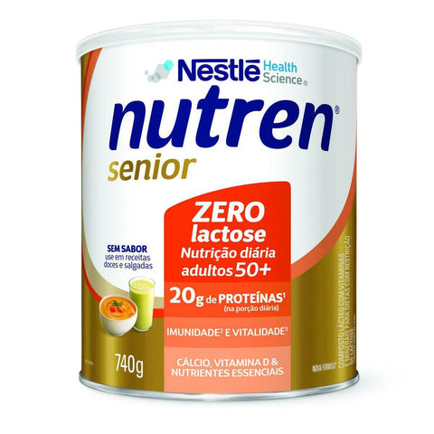 Nutren Senior Zero Lactose Sem Sabor - 740 g