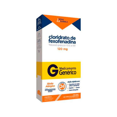 Cloridrato de Fexofenadina (Nova Química) 120mg - 10 Unidades - Comprimido