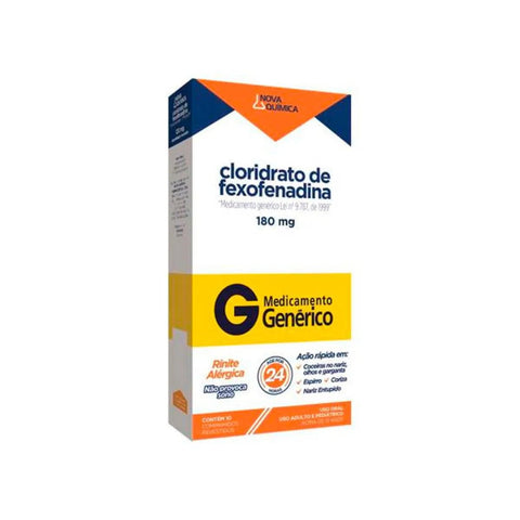 Cloridrato de Fexofenadina (Nova Química) 180mg - 10 Unidades - Comprimido