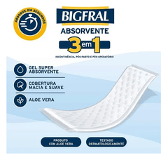 Absorvente Geriátrico Bigfral 3 em 1 - Tamanho Único - 20 unidades