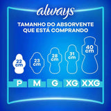 Absorvente Always  Com Abas - Cobertura Seca - 16 Unidades - Tamanho P