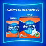 Absorvente Always  Com Abas - Cobertura Seca - 32 Unidades - Tamanho P