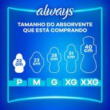 Absorvente Always  Com Abas - Cobertura Seca - 32 Unidades - Tamanho P