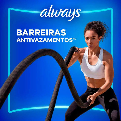Absorvente Always Com Abas - Cobertura Seca - 32 Unidades - Tamanho P