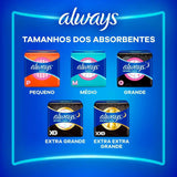 Absorvente Always  Com Abas - Cobertura Seca - 32 Unidades - Tamanho P