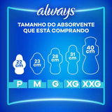 Absorvente Always  Com Abas - Cobertura Suave - 10 Unidades - Tamanho P