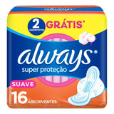 Absorvente Always  Com Abas - Cobertura Suave - 16 Unidades - Tamanho P