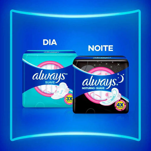 Absorvente Always Com Abas - Cobertura Suave - 32 Unidades - Tamanho M