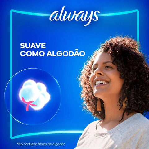 Absorvente Always Com Abas - Cobertura Suave - 32 Unidades - Tamanho M