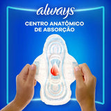Absorvente Always  Com Abas - Cobertura Suave - 32 Unidades - Tamanho P