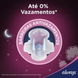 Absorvente Always Noites Tranquilas  Com Abas - Cobertura Suave - 8 Unidades - Tamanho G