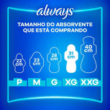Absorvente Always Noites Tranquilas  Com Abas - Cobertura Suave - 8 Unidades - Tamanho XG