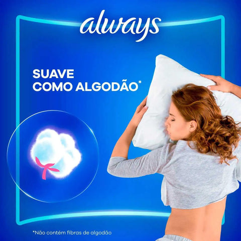 Absorvente Always Noites Tranquilas Com Abas - Cobertura Suave - 8 Unidades - Tamanho XG