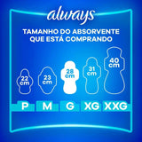 Absorvente Always Noturno  Com Abas - Cobertura Seca - 48 Unidades - Tamanho G