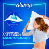 Absorvente Always Noturno  Com Abas - Cobertura Seca - 48 Unidades - Tamanho G