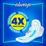 Absorvente Always Noturno  Com Abas - Cobertura Seca - 48 Unidades - Tamanho G