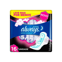 Absorvente Always Noturno  Com Abas - Cobertura Suave - 14 + 2 Unidades - Tamanho G