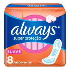 Absorvente Always Super Proteção  Sem Abas - Cobertura Seca - 18 Unidades