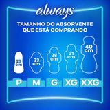 Absorvente Always Super Proteção  Sem Abas - Cobertura Seca - 8 Unidades