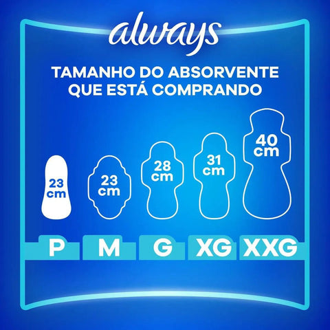 Absorvente Always Super Proteção Sem Abas - Cobertura Seca - 8 Unidades