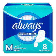 Absorvente Always  Ultrafino - Cobertura Seca - 8 Unidades - Tamanho M (A1)