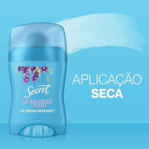Antitranspirante Barra Invisible Secret Ph Balanced Lavender 45g
