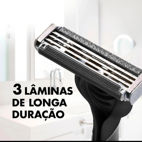 Aparelho de Barbear Descartável Gillette Prestobarba 3 Carvão Ativado 8 Unidades