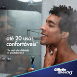 Aparelho de Barbear Gillette Mach3 Acqua-Grip + 2 Cargas